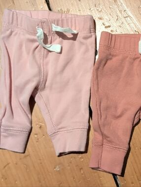 Carter's Pink & Dusty Rose Baby Jogger Pants Duo